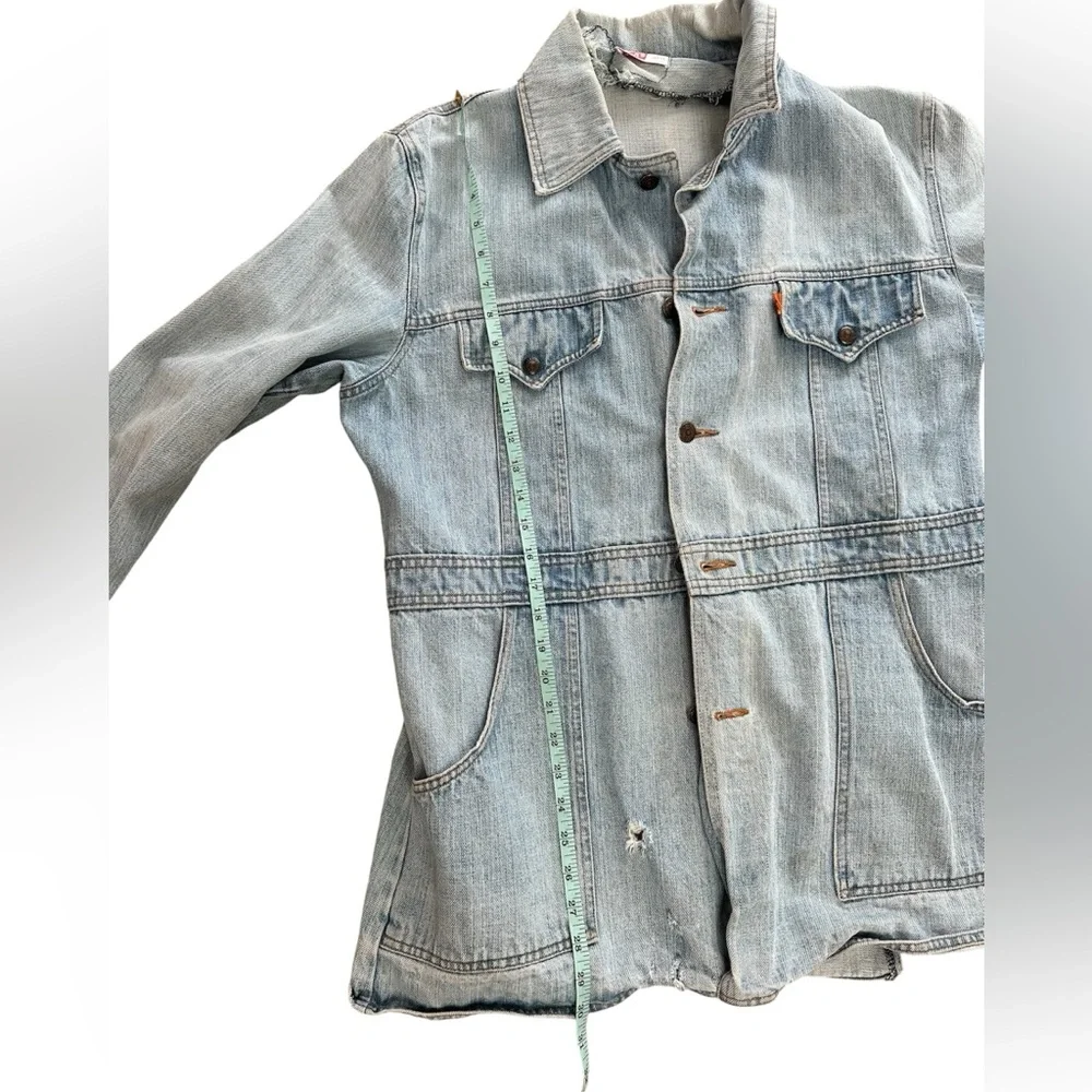 Vintage 70s Levi’s Orange Tab Denim Chore Coat USA Made Large - Picture 5 of 9